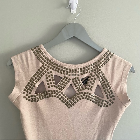 Audrey Ann | Form Fitted | Studded Cut Out | Detailed | Mini  Dress | Size S - Picture 4 of 10